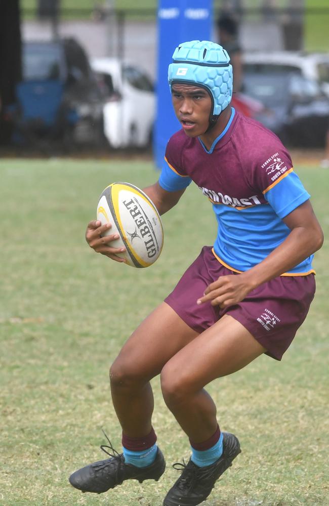 QLD Rugby Union State Championships (17-18 years boys) at the Townsville Sports Precinct. Friday May 23. South Coast against Metro North. Picture: Evan Morgan