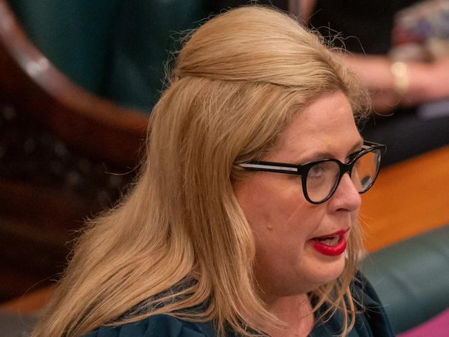 ADELAIDE, AUSTRALIA - NewsWire Photos December 1, 2022:  Question time in South Australian Parliament - LaborÃs Katrine Hildyard Picture: Newswire / Naomi Jellicoe