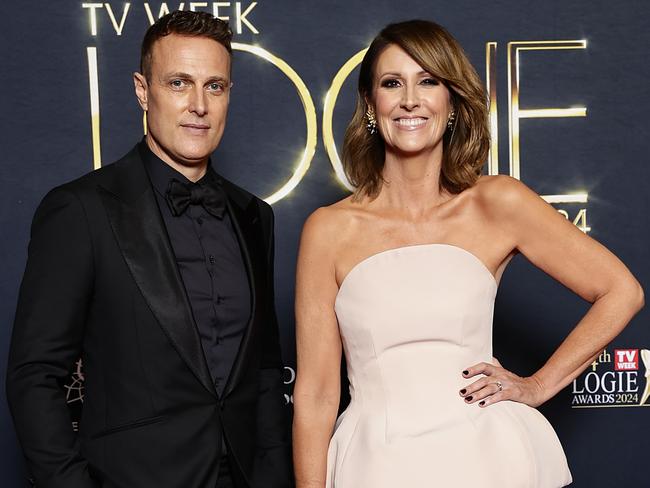 At last year’s Logie Awards with latest co-host, Matt Shirvington. Picture: Sam Tabone/Getty Images