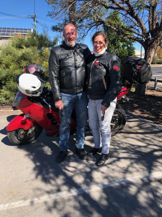 Dunoon couple Nadine Ebb with her partner Paul Shipway, who is now fighting for his life after a road crash in Dunoon village Thursday, November 3, 2022. Picture: Supplied