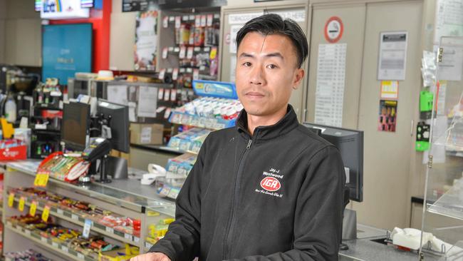 Westwood IGA supermarket owner Jay Jiang has been left shaken after being violently attacked by alleged shoplifters in his own Athol Park store. Picture: Brenton Edwards