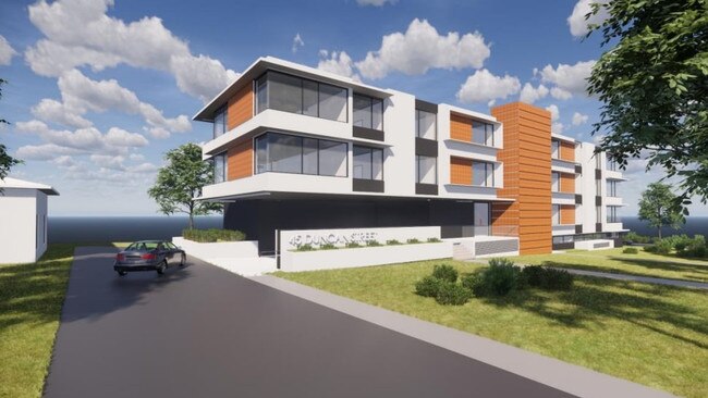 Artist renders of a new multi-storey apartment building planned for Duncan St, Huskisson.