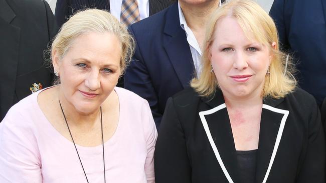 Hawkesbury Mayor Mary Lyons-Buchett with The Hills Shire Mayor Dr Michelle Byrne. Pic: AAP Image/Angelo Velardo