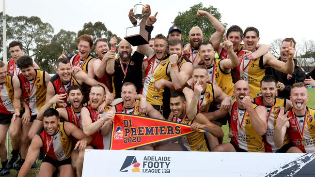 Goodwood Saints after winning last season’s division one premiership. Picture: Dean Martin