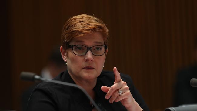 Foreign Affairs Minister Marise Payne at Parliament House in Canberra. Picture Kym Smith