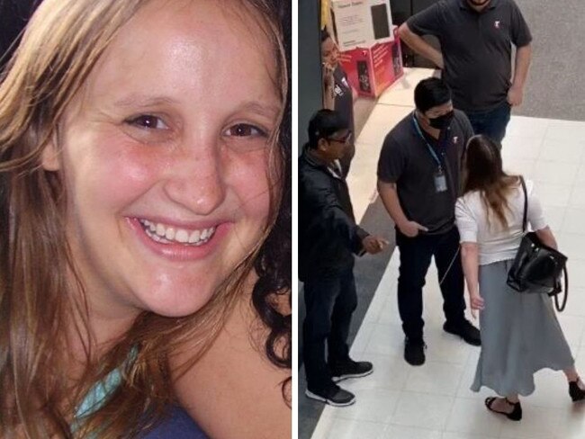 Angela Weedon (left), 38, has been charged over two alleged racist attacks at the Miranda Telstra store and another on a Sydney train. Picture: Supplied