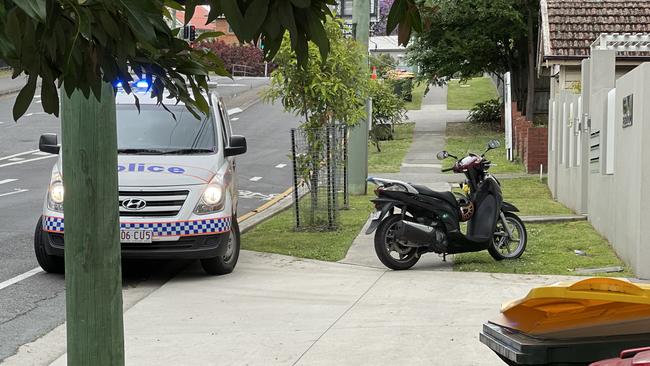 Police at the scene on Herston Rd. Picture: Matt Johnston