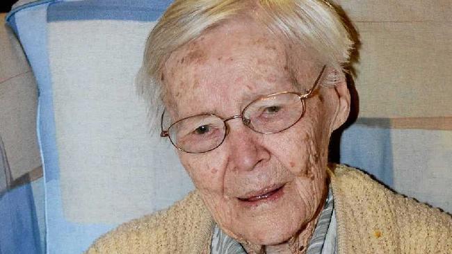 MISSED: Lillian Reimers celebrates her 105th birthday at Riverview Gardens. The former Toowoomba region woman died peacefully on Christmas Eve, aged 106. Picture: Kate Czerny