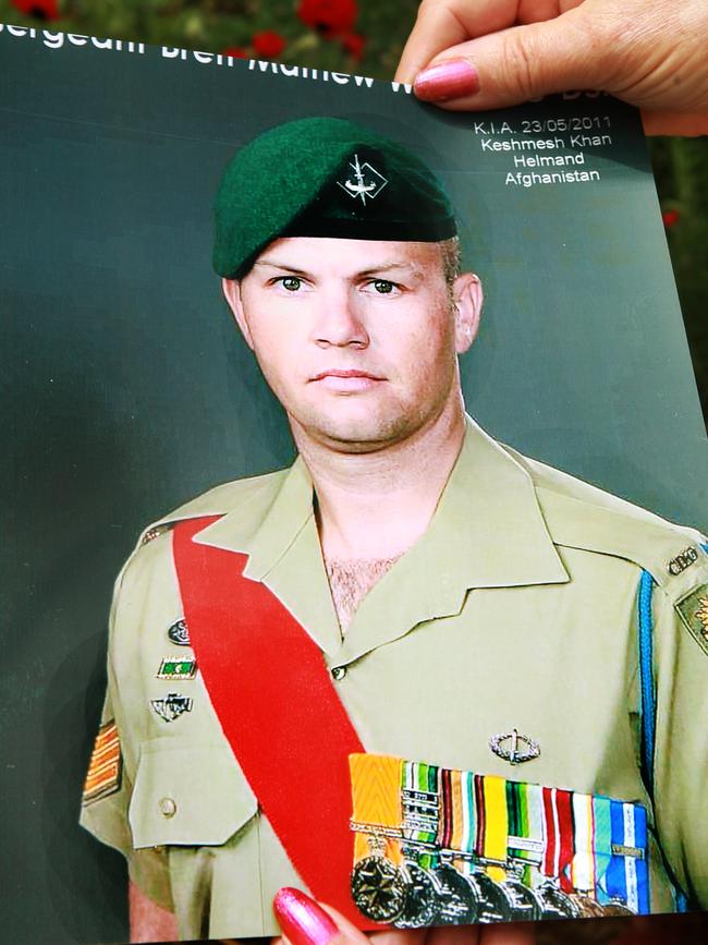 Sgt Brett Woods is remembered at the Knox Honour Roll in Ferntree Gully: Picture: Janine Eastgate