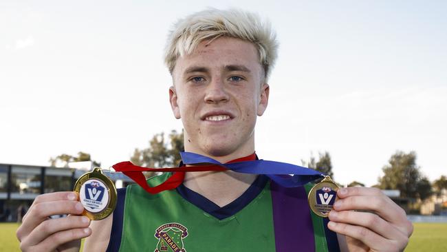 Parade’s Nate Caddy was awarded best on ground. Grand Final Picture: Daniel Pockett/AFL Photos/via Getty Images