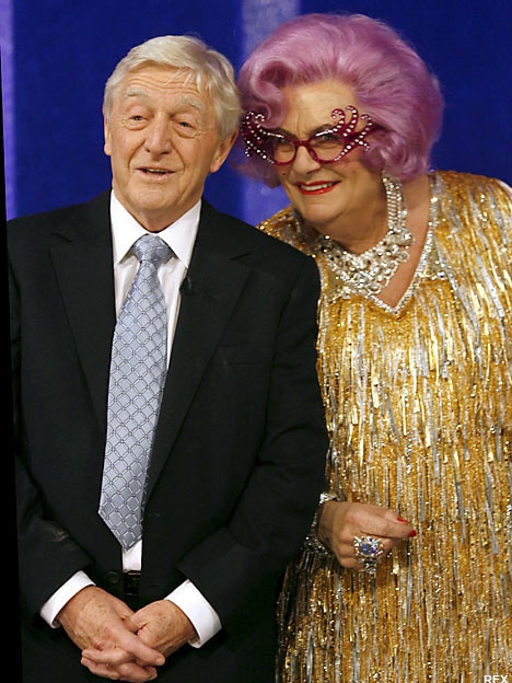 Michael Parkinson with Dame Edna Everage.