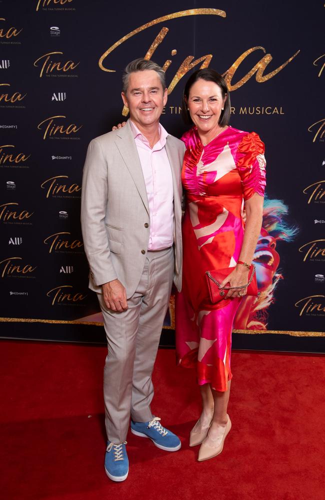 TINA The Musical opening night. Todd and Natasha Woodbridge. Picture: Supplied