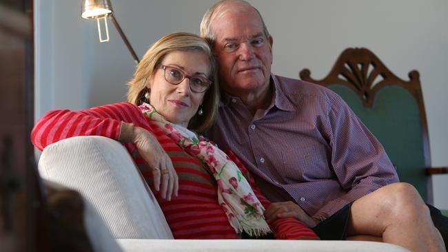 Taking stock ... retired stockbroker John Macauley and wife Margaret Macaulay, of Brisbane, ponder the government’s spending plans.