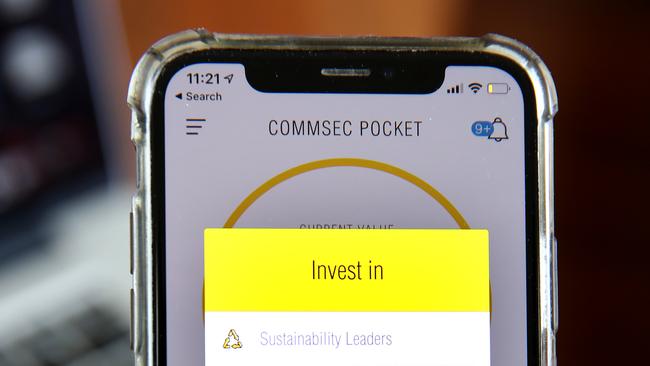 A large number of the new account holders in CommSec came from Pocket, the new low-cost service that offers investors a very limited choice of just seven ETFs. Picture: Toby Zerna