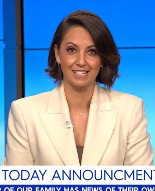 The former Nine co-host pictured during her announcement about leaving Today. Picture: Nine