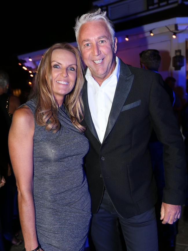 New Supercars Australia chief executive Shane Howard with wife Bernadette at a Gold Coast 600 welcome function, in 2014. Picture Mike Batterham