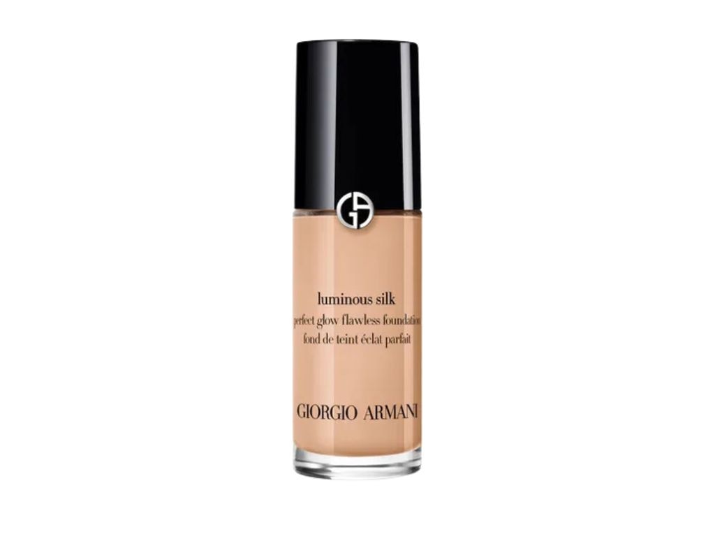 Victoria is more than happy to splurge on her foundation and opts for this Armani Luminous Silk On-The-Go Format. Picture: Sephora