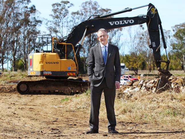 \Urban Infrastructure Minister Paul Fletcher preparing for construction of Badgerys Creek Airport. Picture: Hollie Adams