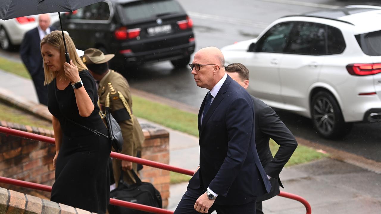 Also in attendance was federal opposition leader Peter Dutton. Picture: NCA NewsWire / Jeremy Piper