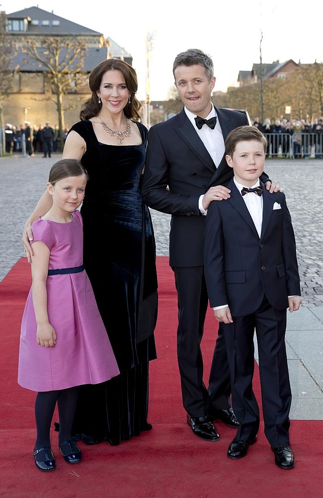 <p>In royal style Crown Princess Mary and Crown Prince Frederik of Denmark with their children Princess Isabella and Prince Christian attend a Gala Night to mark the forthcoming 75th Birthday of Queen Margrethe II. Picture: Getty</p>