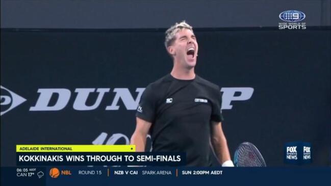 Kokkinakis one win away from Adelaide final