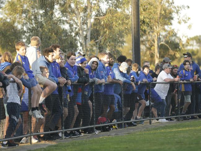 A big crowd gathered in anticipation as Marc Holt neared the 1000-goal milestone. Picture: Valeriu Campan