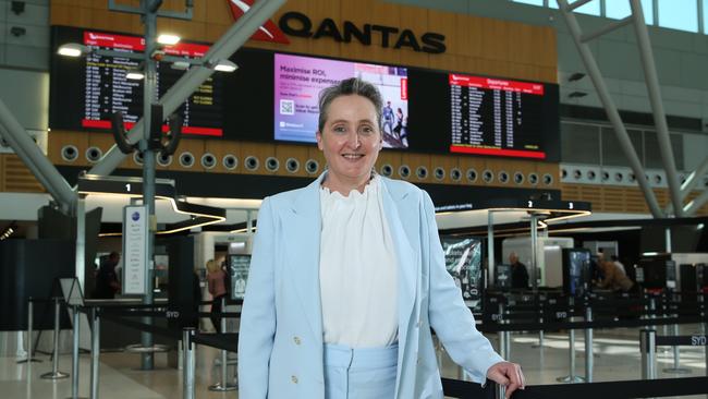 “We recognise things haven’t been where they need to be”: Qantas CEO Vanessa Hudson at Sydney Airport on Friday. Picture: Britta Campion/The Australian