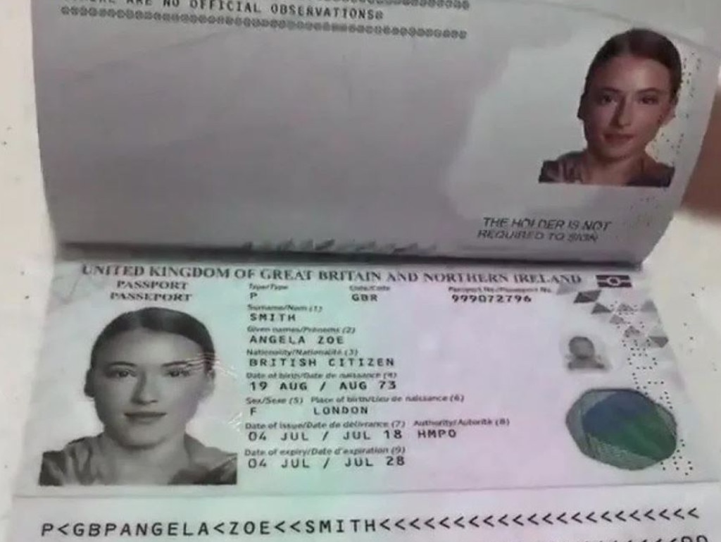 The new-look UK passport. Picture: Home Office