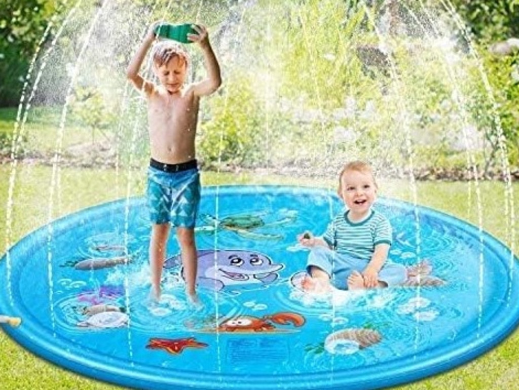 Sprinkler Pad Water Splash Play Mat is great for hot summer days in the backyard. Picture: Amazon Australia