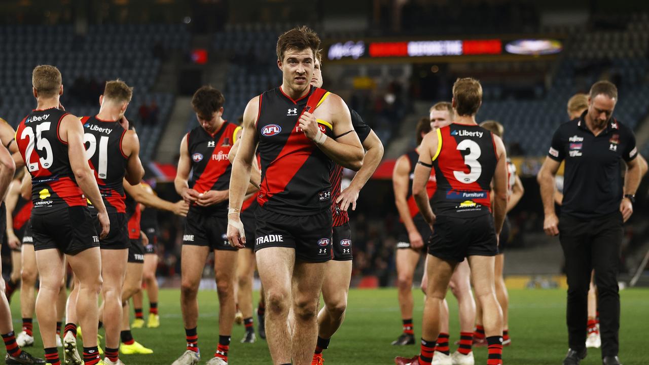 Zach Merrett is part of Essendon’s smaller midfield mix. Picture: Daniel Pockett/Getty Images