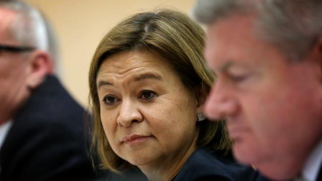 New ABC managing director Michelle Guthrie appears before a Senate Environment and Communications Legislation Committee at Parliament House, Canberra.