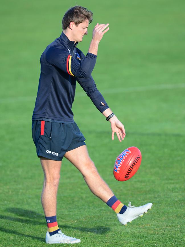 Matt Crouch during a training session last week. Picture: Michael Marschall