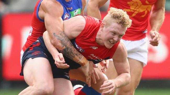 Clayton Oliver played sore against the Lions. Picture: Getty Images