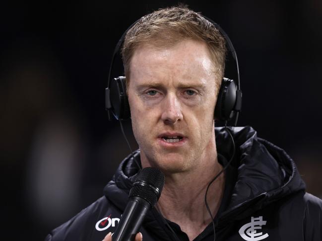 Carlton’s senior assistant coach Ash Hansen. Picture: Darrian Traynor/Getty Images