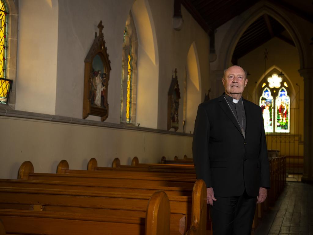 Archbishop Julian Porteous of Hobart in St Mary's Cathedral, Hobart. Picture: Matthew Newton