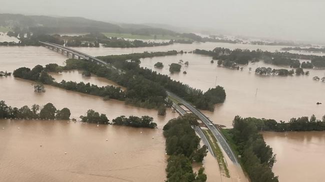 The view from Polair during their Taree rescues on May 21.