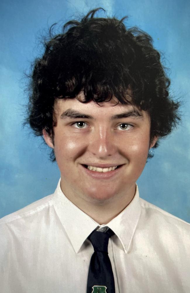 Queensland author Lech Blaine, who survived a triple fatality car crash in Toowoomba in 2009, pictured the same year when he was a St Mary's College school student, age 17.