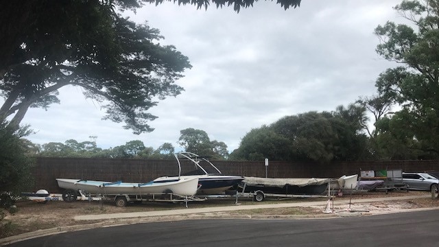 Angry Black Rock residents say they are sick of people coming over from other suburbs to dump their boats and trailers on Fern St.