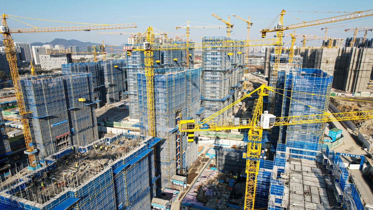Confidence is taking a hit with new home prices falling across 70 cities in China. Picture: AFP/China OUT.