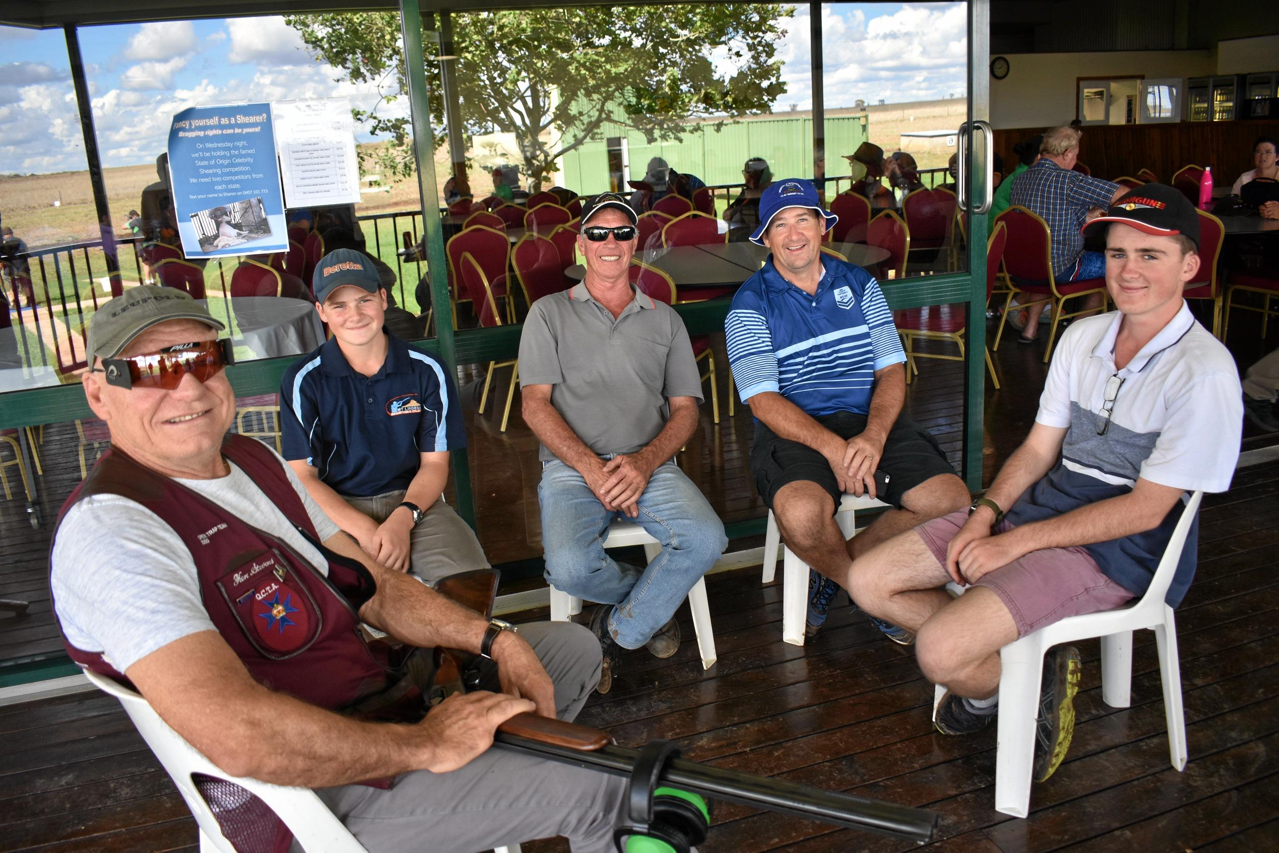 Ken Stevens, Will Hannet, Don Lee, David Hannet and Johno Hannet. Picture: Jorja McDonnell