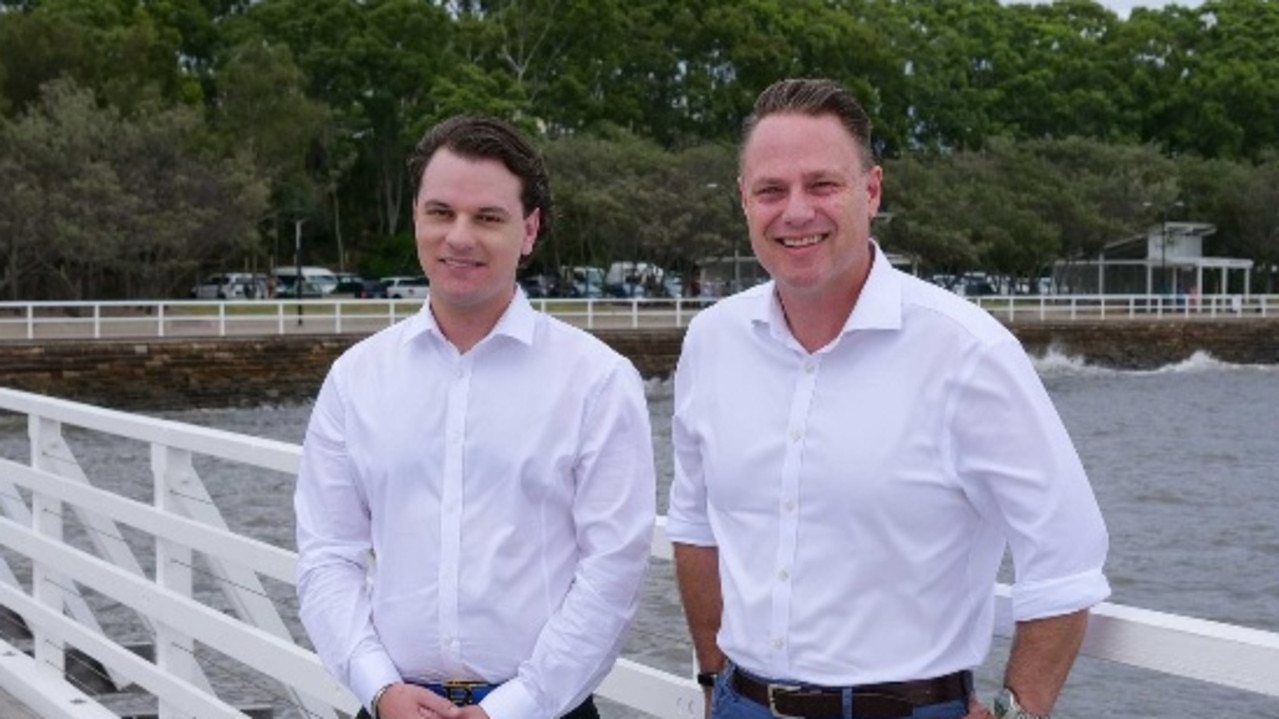 Mr Alexander (left) once had the support of Brisbane’s Lord Mayor Adrian Schrinner. Picture: Supplied