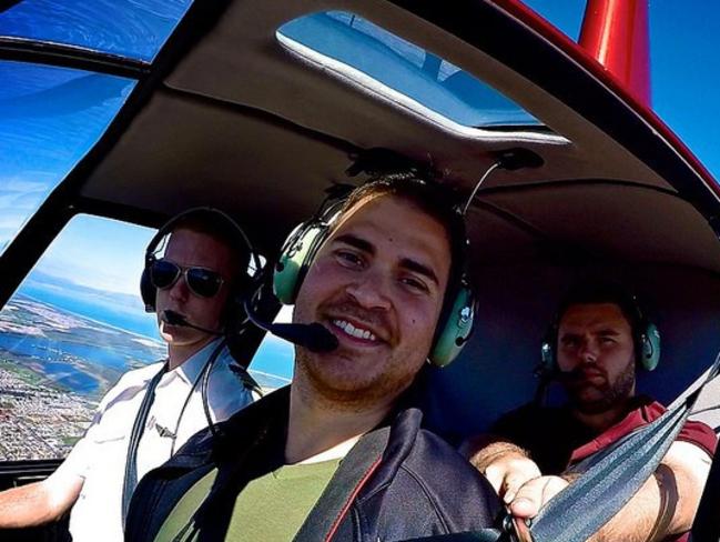 Lawyer Daniel Gillaspia seen enjoying a flight as part of his trip. Picture: Dan Gillaspia/Upon Arriving