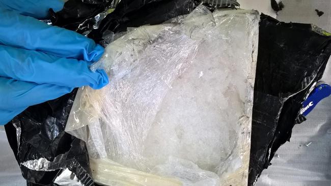 The crystalline substance tested positive to crystal methamphetamine, or ice. Picture: ABF