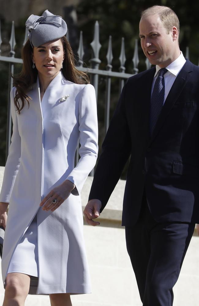 Kate and Prince William brought house-warming gifts for the couple, who moved to Windsor from Kensington Palace at the start of the month. Picture: Kirsty Wigglesworth — WPA Pool/Getty Images 