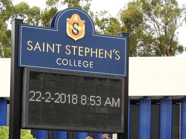 Saint Stephen's College at Upper Coomera, Gold Coast, Thursday, February 22, 2018. Six boys were taken to Gold Coast University hospital yesterday after they were found to be unwell after taking an unknown substance. (AAP Image/Dave Hunt) NO ARCHIVING