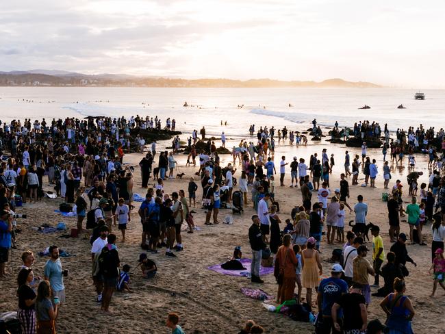 GOLD COAST, QUEENSLAND, AUSTRALIA - APRIL 27: Crowd at the Bonsoy Gold Coast Pro on April 27, 2024 at Gold Coast, Queensland, Australia. (Photo by Cait Miers/World Surf League)
