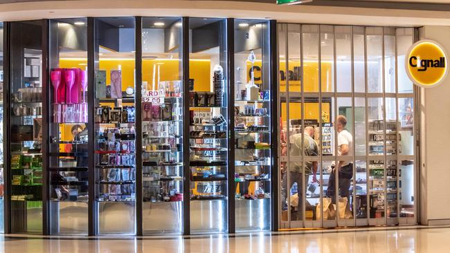 AAP St George Shire Standard Police officers raid Cignall Tobacconist at Westfield, Miranda on Wednesday July 31 2019. Picture: Monique Harmer