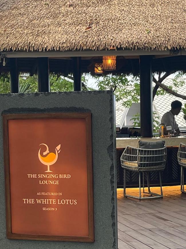 The Singing Bird Lounge is making the most of its White Lotus association.