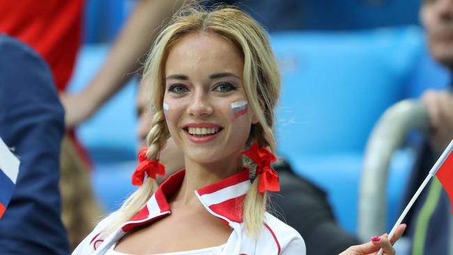 Fans were quick to recognise the identity of this World Cup fan. Picture: Richard Heathcote/Getty Images