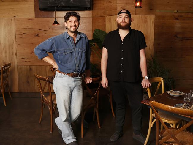 New restaurant Lost in Asia’s co-owner Travis Oddie with head chef Jacob MacKenzie. Picture: Nikki Davis-Jones